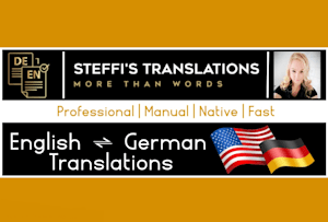 I will translate english to german or german to english