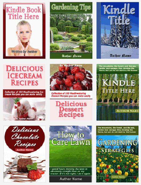Kindle Cover Templates in PSD Full Customize