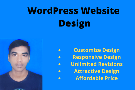 I will create personal,business wordpress website design