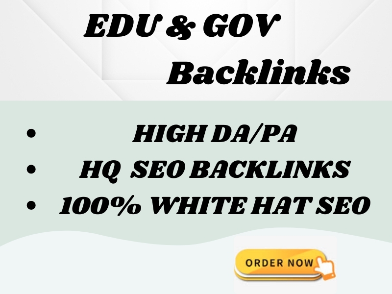 I will provide you 20 EDU.GOV Backlinks with high PR/DA