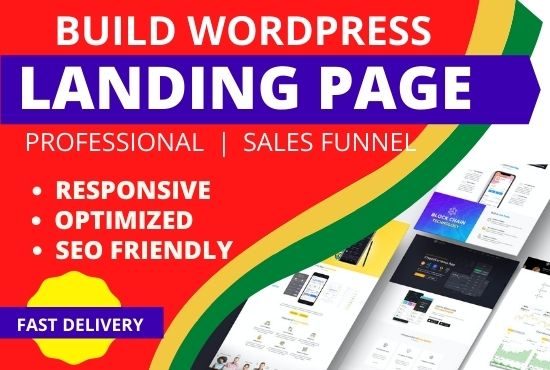 I will create custom wordpress landing page design