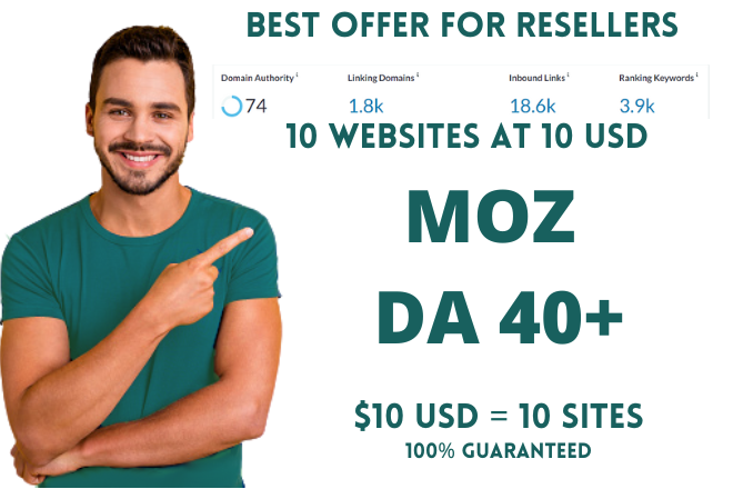 I will Increase Moz DA 40+ in 21 days