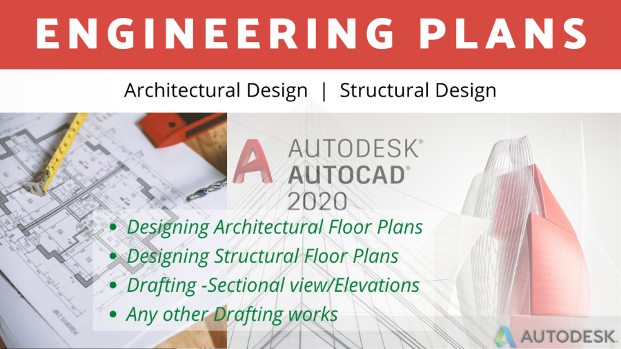 Designing Architectural and Structural Floor plans, Sections and Elevations