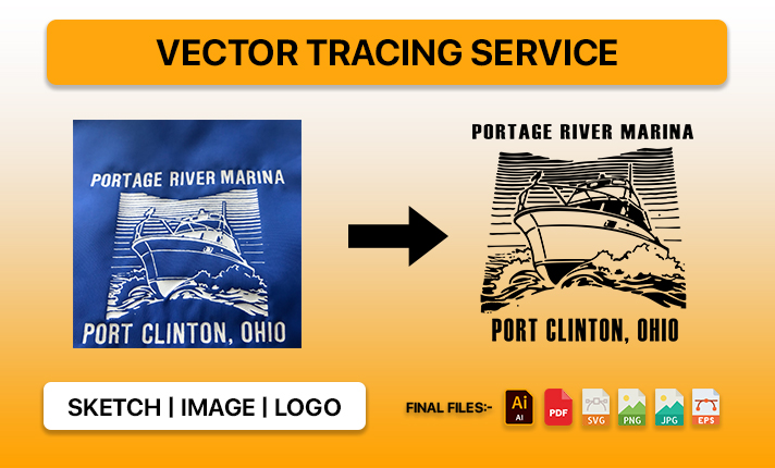 I will be expert vector trace, redraw, and recreating logo and image