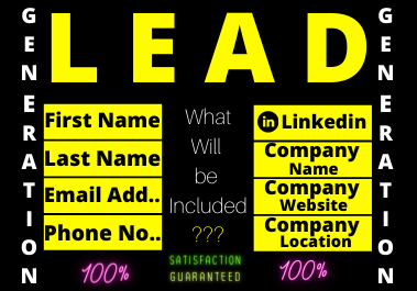 I will give you 100% valid Leads