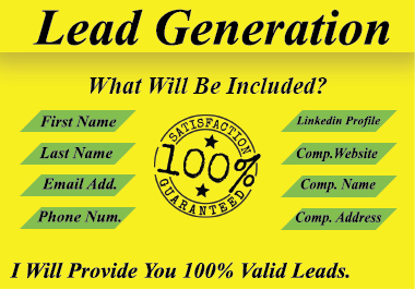 You Will Get 100 Percent Valid Leads From Me 