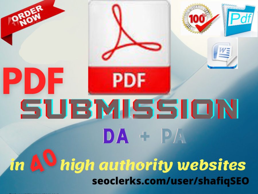 Live 50 pdf submission dofollow backlinks high authority low spam score high da