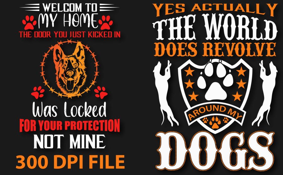 I will make dog T-shirt design