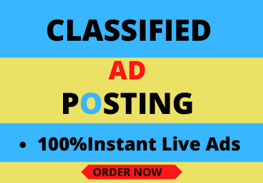 I will create high quality classified ad posting manually
