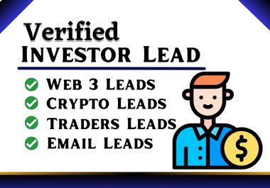 I Will Provide 200 Verified Crypto Investors Lead, Email Lead, And traders List