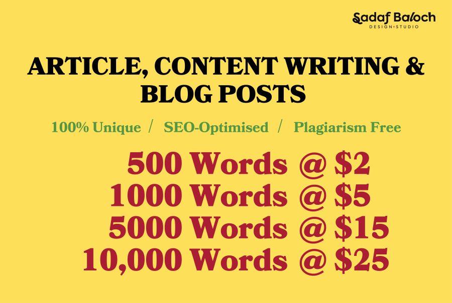 I will write compelling articles, content and blog posts
