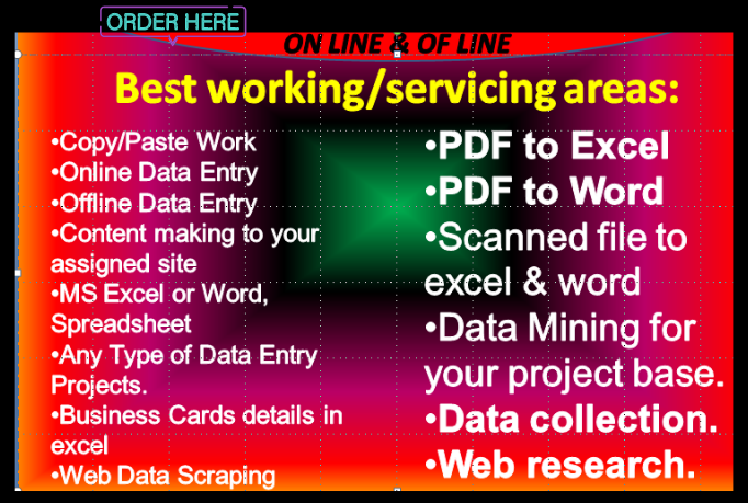 I will convert pdf to excel, word, google spreadsheet