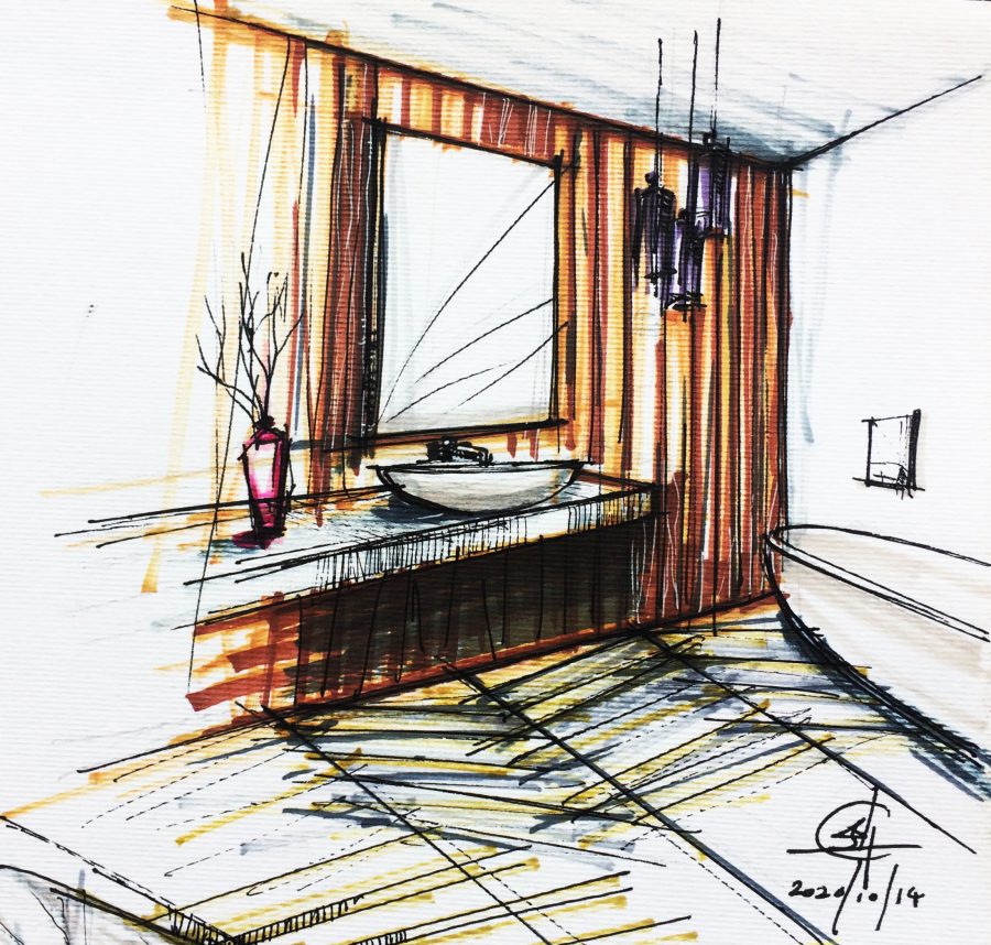 I will do all kind of architectural hand sketches