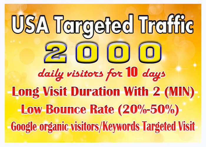I will bring real targeted USA web traffic