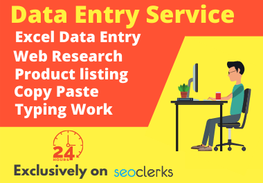 I will do excel data entry, copy paste, web scraping and typing