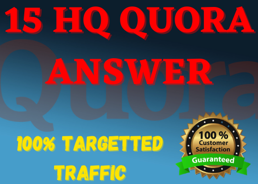 I will Guaranteed 10 quora answer 
