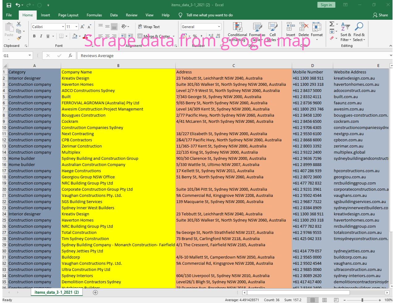 Do scrape every type of data from google maps 