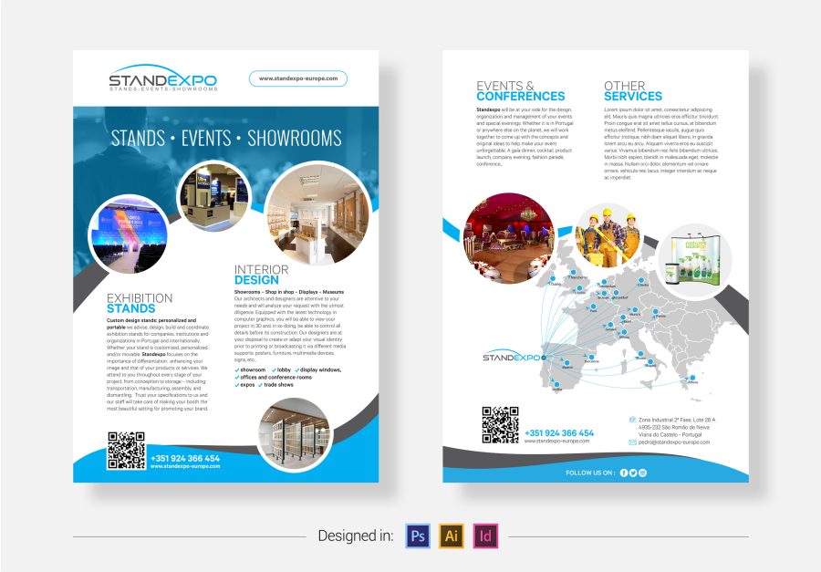 Flyer design with professional & corporate look to reflect the services you provide or for an event