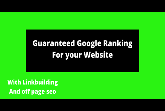 : I will rank your website on Google with link building service. 