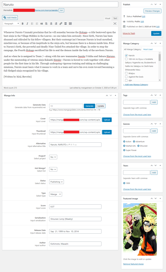 Web Manga Reader with Wordpress Perfect SEO