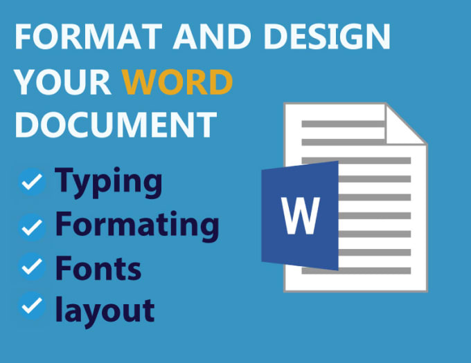 I will type and format microsoft word document for you
