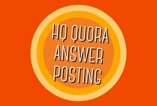 I will promote your website 10 HQ Quora Answers with your keyword and URL