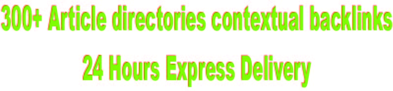 300+ Article Directories Contextual Backlinks