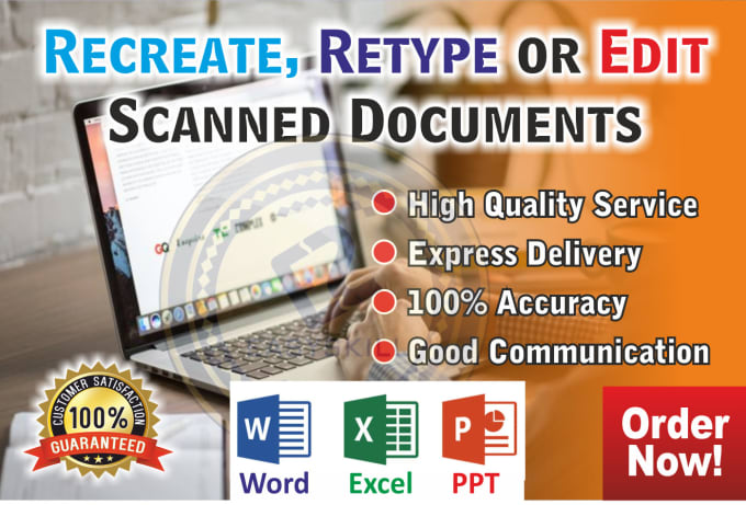 I will convert PDF to word, pdf to excel, copy paste, data entry