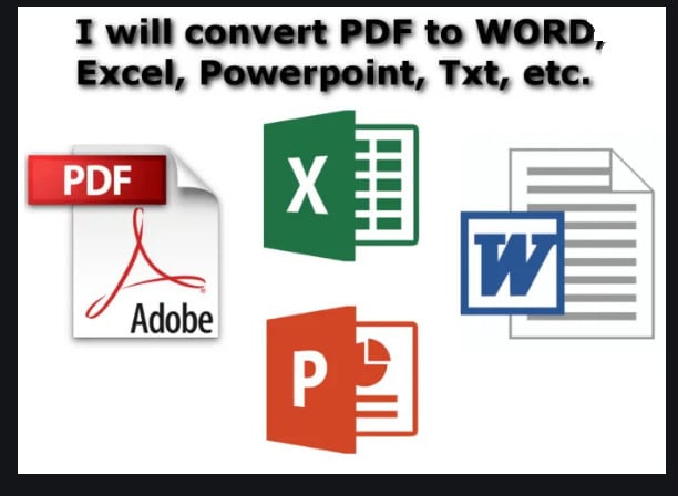 I will convert PDF to WORD,EXCEL,JPG,HTML AND convert WORD,EXCEL,JPG,HTML to PDF for 5 Hours