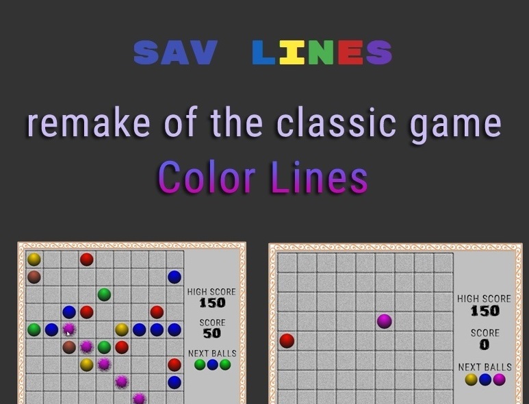SAV Lines - remake of the popular game Color Lines (JS version)