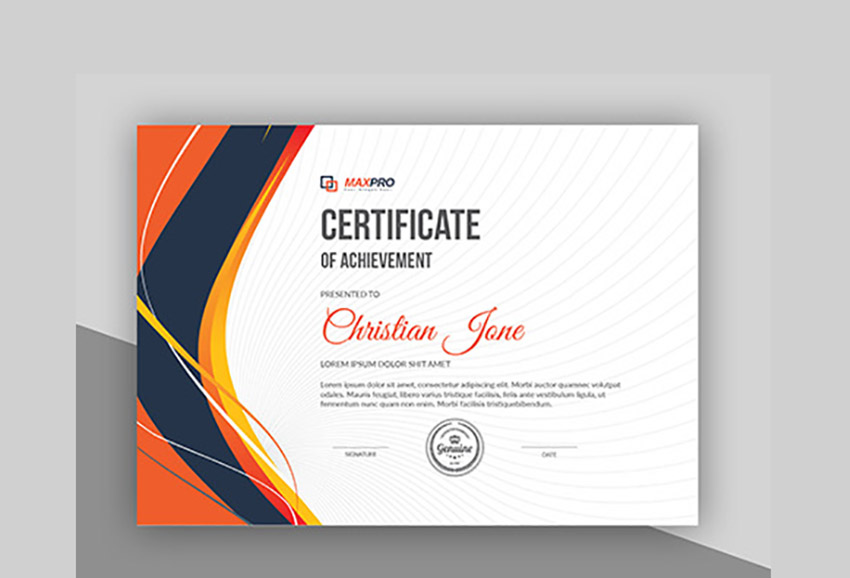 I will do professional certificate, award certificate and diploma certificate design