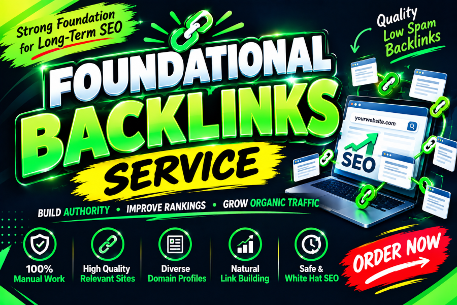 I will build high quality foundational backlinks to strengthen your SEO