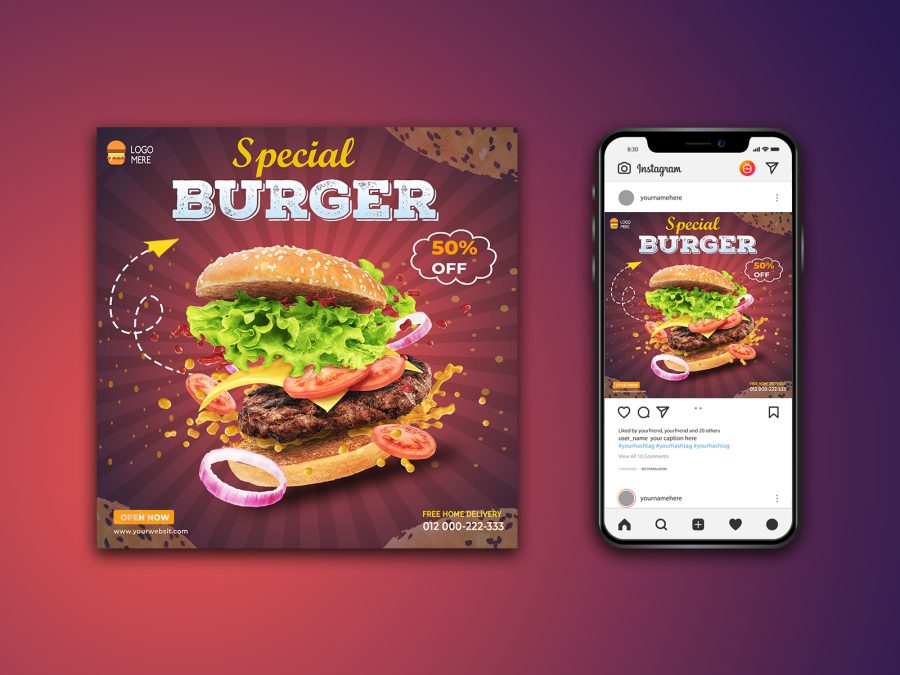I will design professional social media post design 