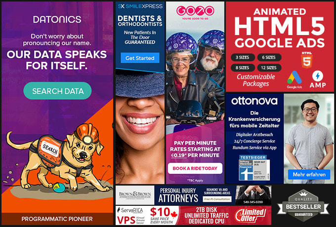 design animated HTML5 banner ads for google display ads