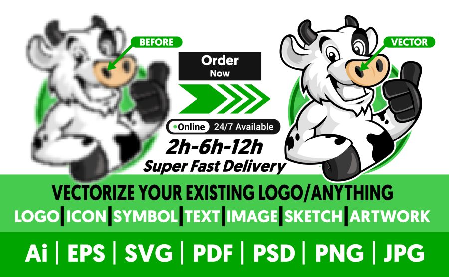 I will do vector tracing,vectorise,recreate,redraw logo,icon,tattoo,symbol and more