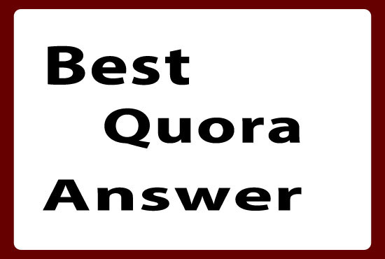 I will provide high quality best 30 Quora answer with backlinks