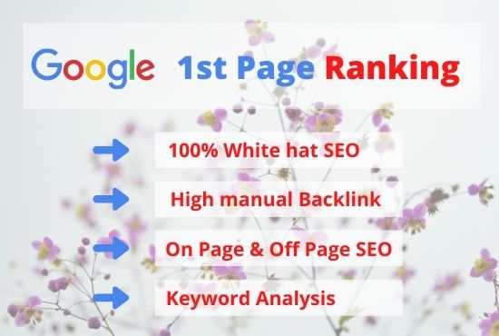 Rank on Google 1st page service with high quality backlink 