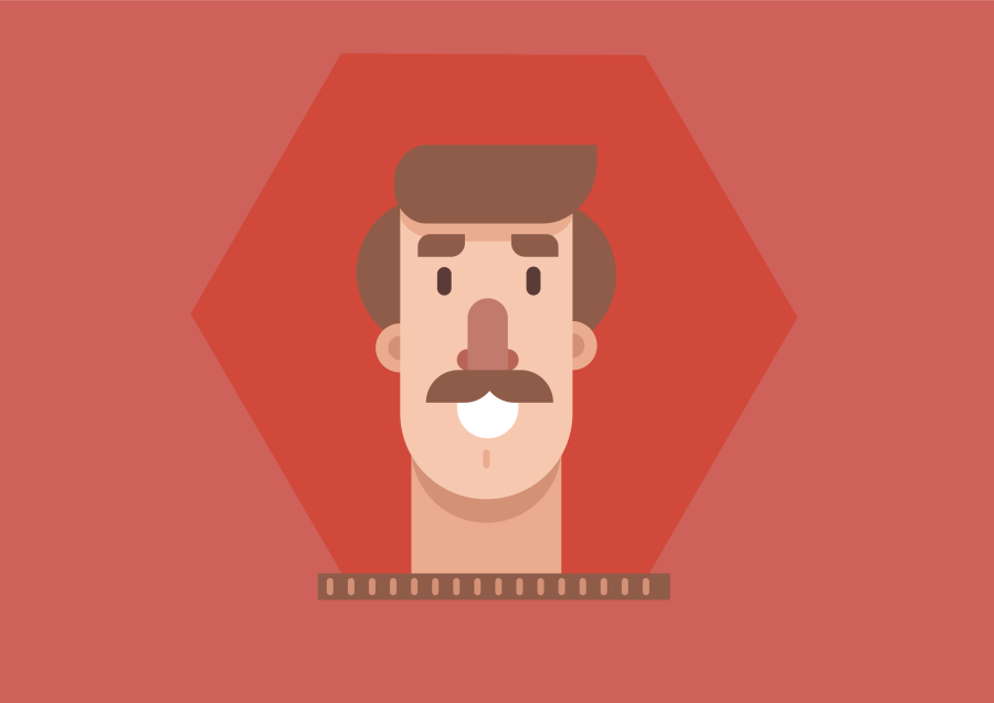 I will design flat illustration of character