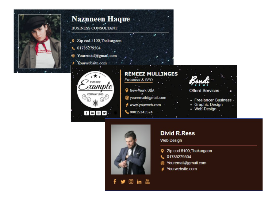 I will create a professional clickable design HTML email signature