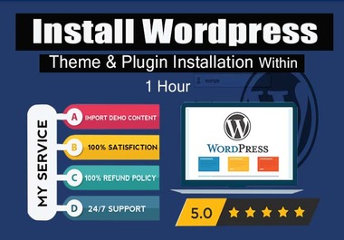 I will install WordPress setup, install theme, plugin, Demo import, Backup & restore
