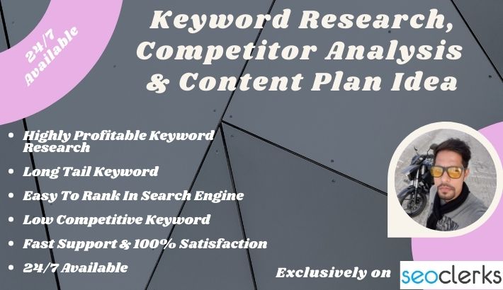 Research profitable keyword for your content, Content idea & analyze your competitor