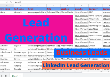I will do B2B Lead Generation from LinkedIn and web research 