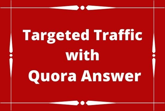 Promote your website 20 Quora answer with your keyword & URL 