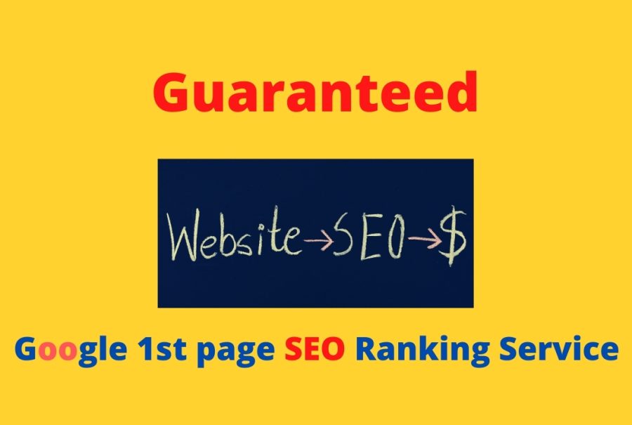 Guaranteed google 1st page SEO ranking service with 6 keywords
