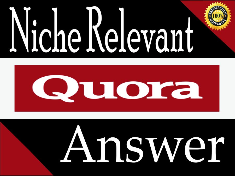 I will Provide You Niche Relevant 20 Quora answer's for promote your Website 