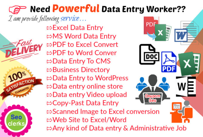 I will do any kind of data entry work for your business 