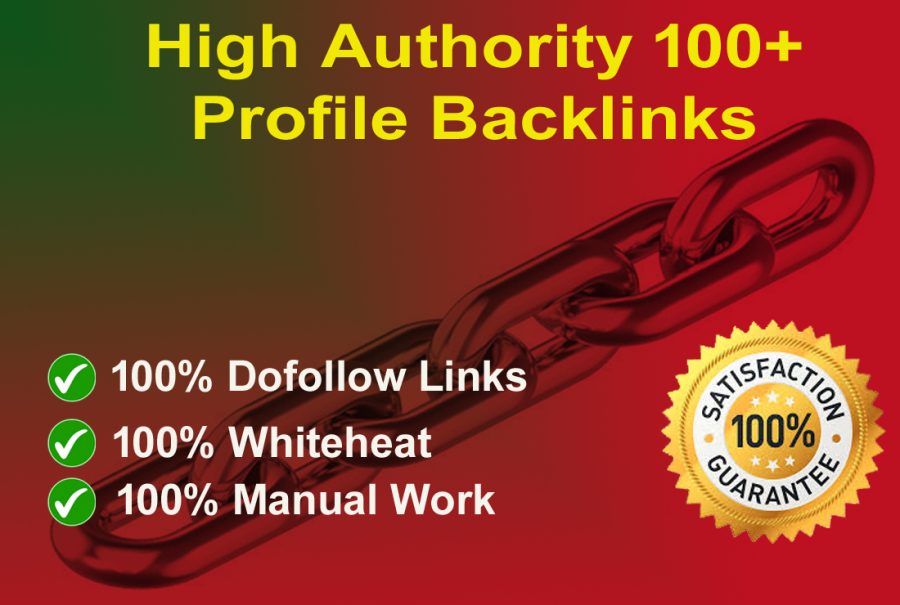 I will create 100+ High Authority Profile Backlinks