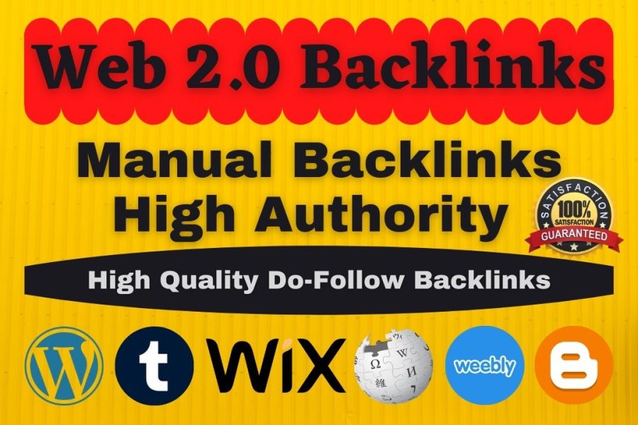 create dofollow high authority 50 web 2.0 backlinks manually