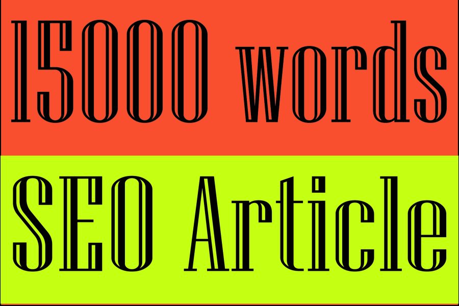 I will do 15 &times; 1000 words article writing, blog writing in any niche 