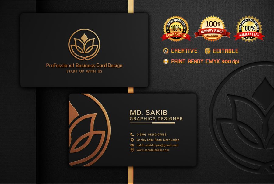 Get awesome double sided digital premium BUSINESS CARD DESIGN 
